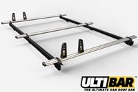 Ulti Bar+ 3 Bar Aluminium Roof Bar System - Citroen Dispatch Swb Low Roof Van 2007 - July 2016 - VG248-3L1H1